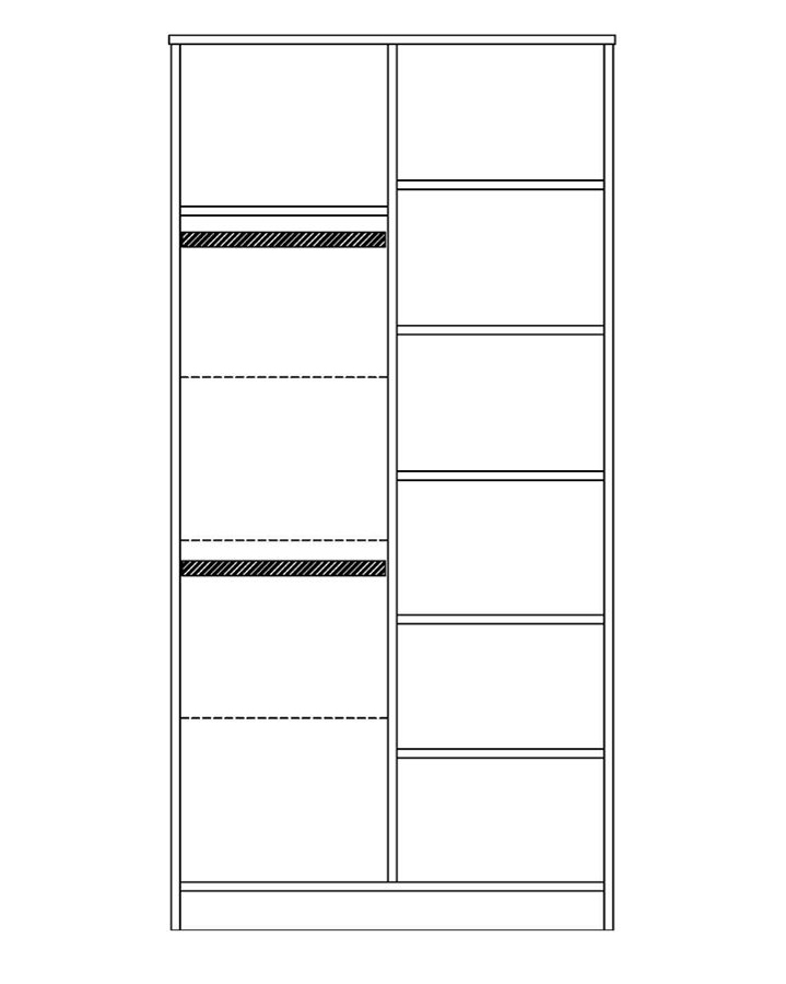 Dvoudílná šatní skříň Faktum ALDA Ice Glossy
