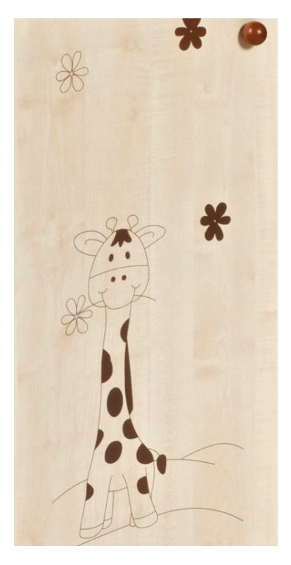 Rohová šatní skříň Faktum MAKAÓ motiv Žirafa