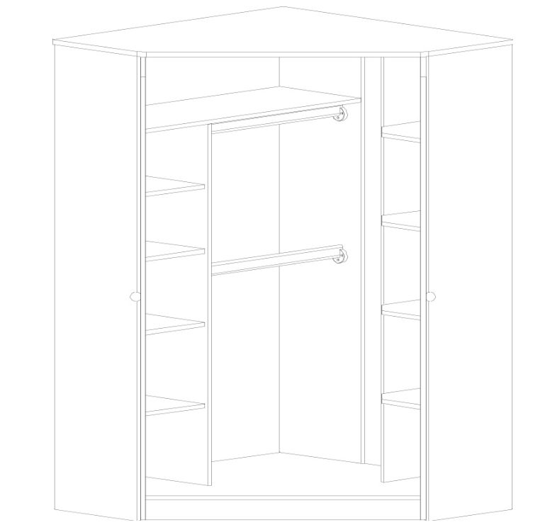 Rohová šatní skříň Faktum MAKAÓ motiv Žirafa