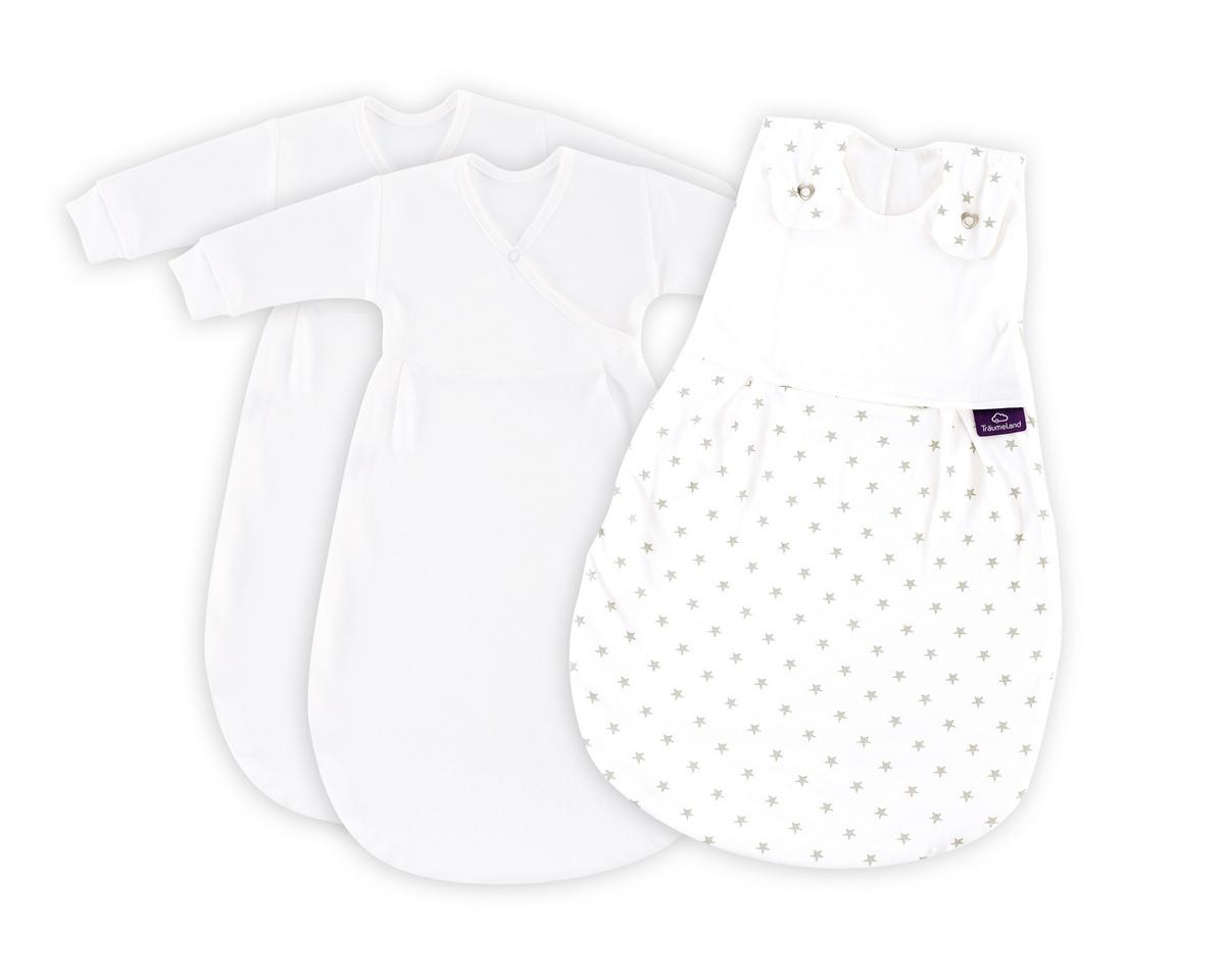 Spací pytel Träumeland Liebmich 3dilný set Sternchen grau 68/74