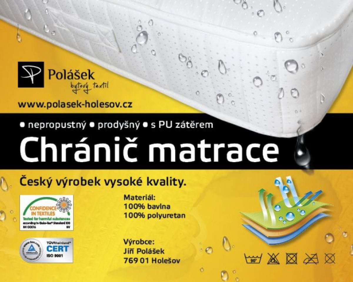 Polášek PU chránič matrace jersey bílá 90 x 200 cm