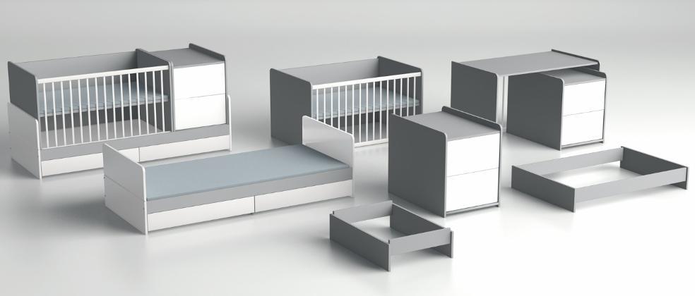 Dětská postýlka Faktum POPPI KOMBI bez motivu