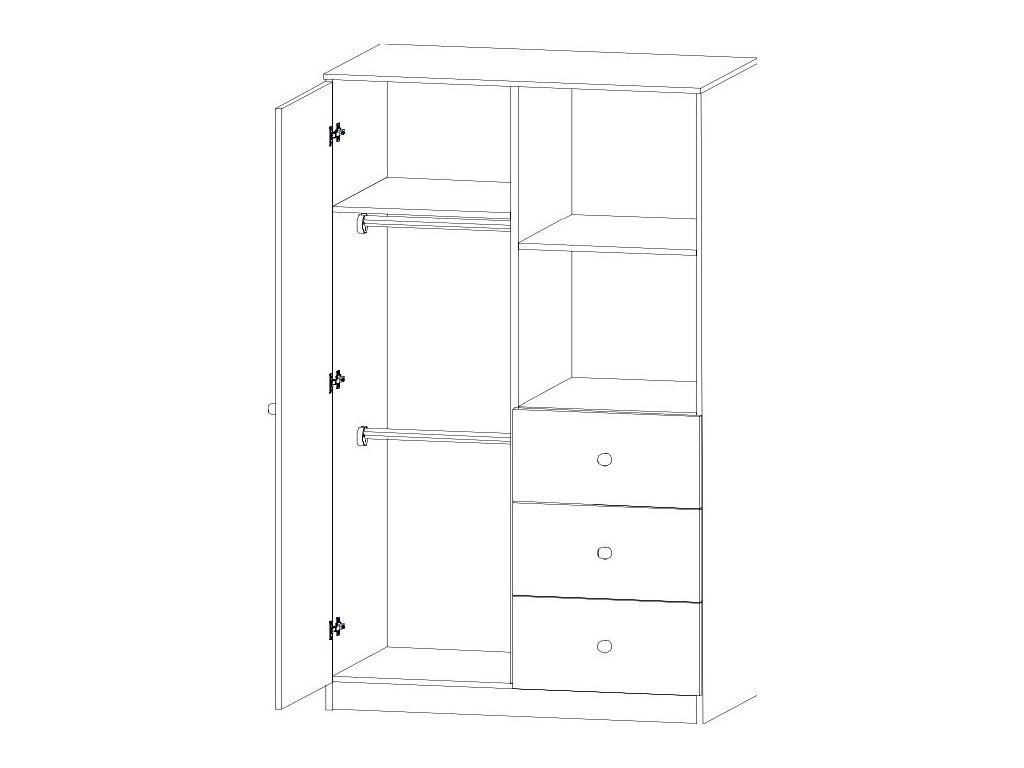 Kombinovaná šatní skříň Faktum Mia PopUp