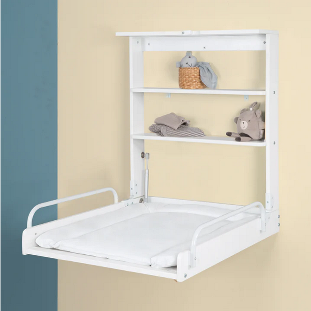 Závěsný přebalovací pult ROBA sklopný bílý