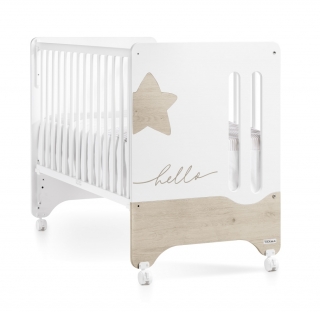 Dětská postýlka Trama HELLO STAR White/Castello 60 x 120 cm