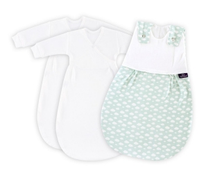 Spací pytel Träumeland Liebmich 3dilný set Wolke mint 56/62