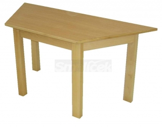 Dětský stůl trapézový 120 x 60 cm – deska masiv buk – výška 76 cm