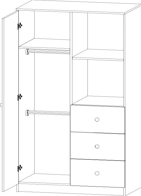Kombinovaná šatní skříň Faktum Mia PopUp