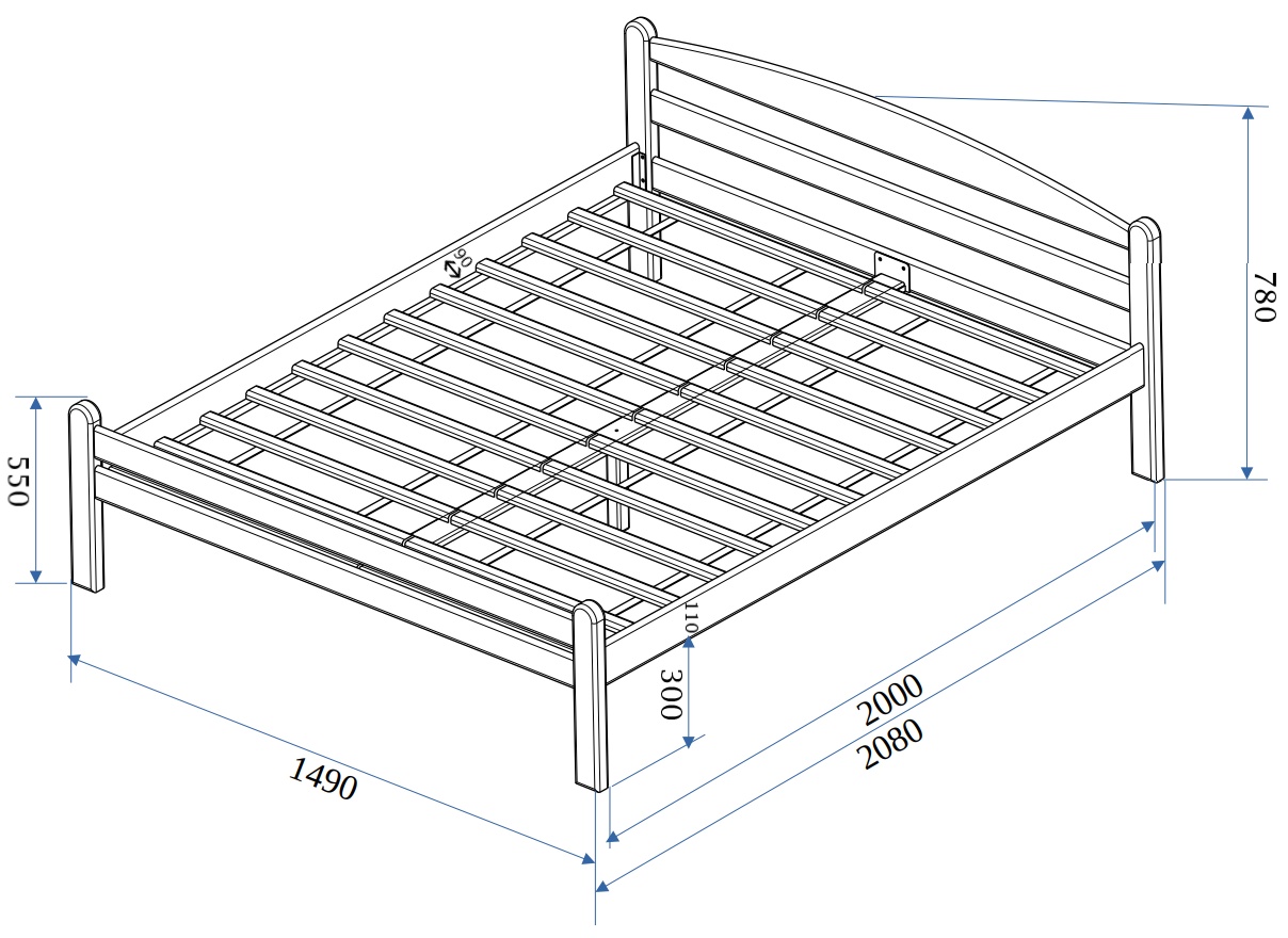 Postel Masterwood PINOKIO 140 - masiv buk přírodní
