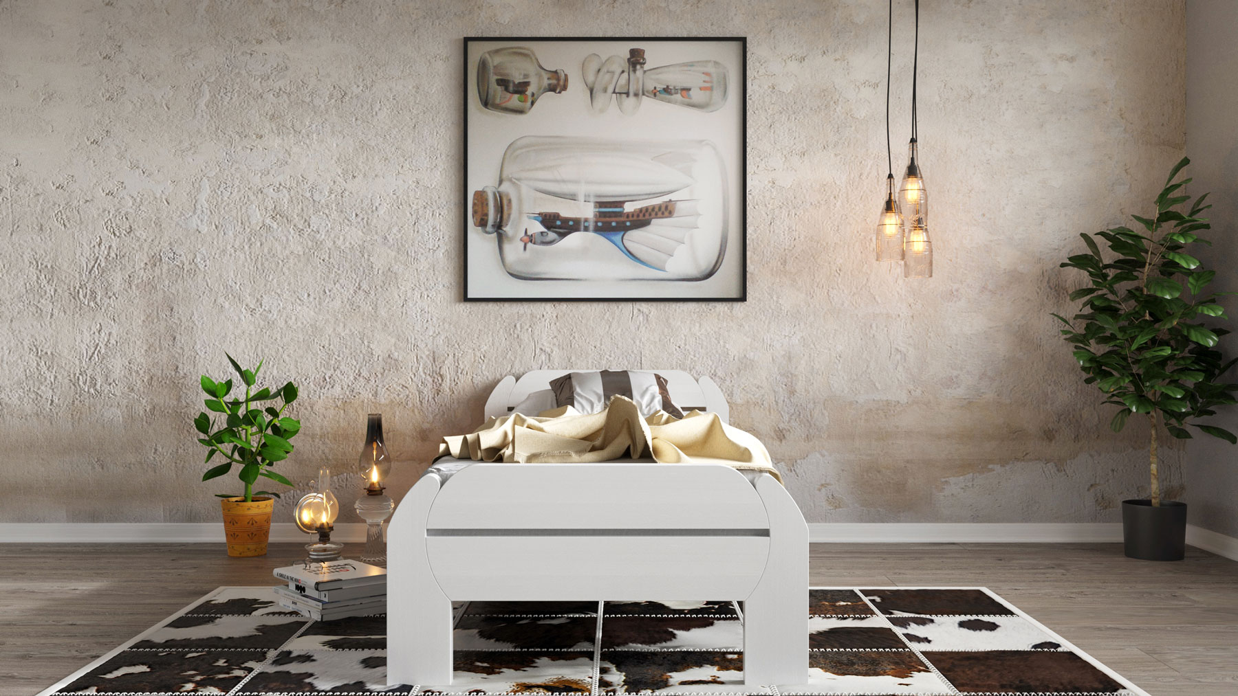 Postel Masterwood MONAKO 160 - masiv buk bílá