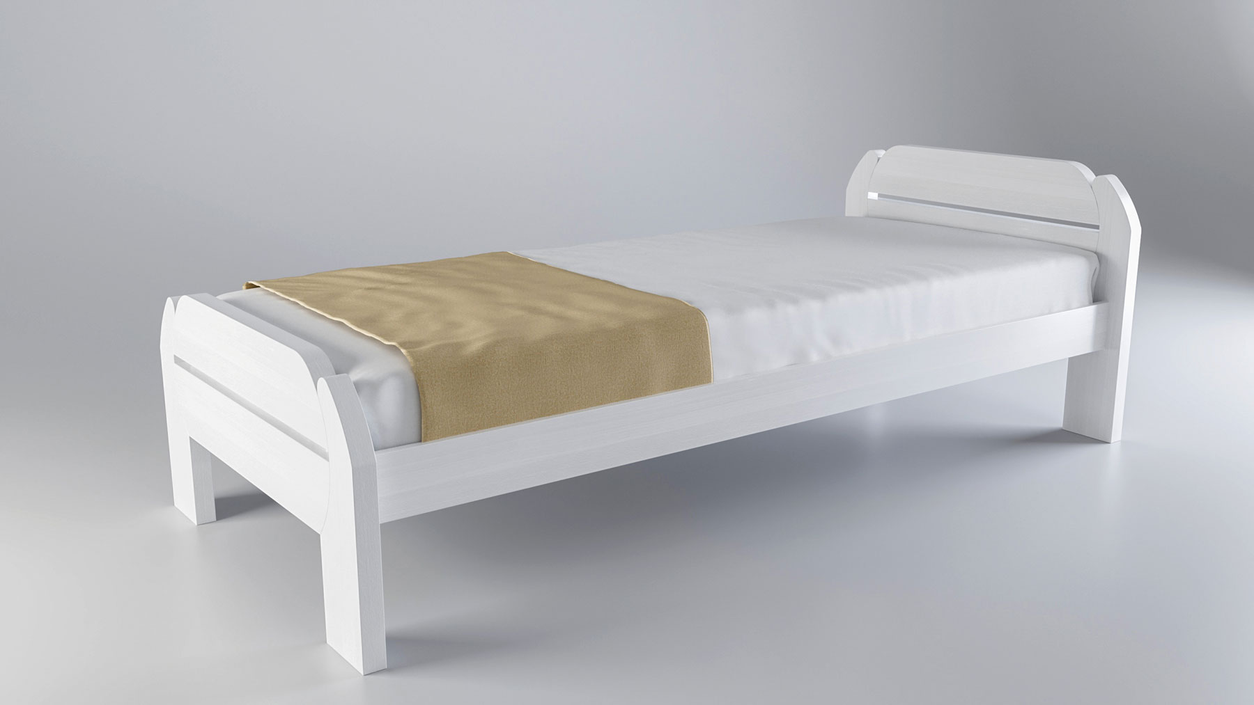 Postel Masterwood MONAKO 160 - masiv buk bílá