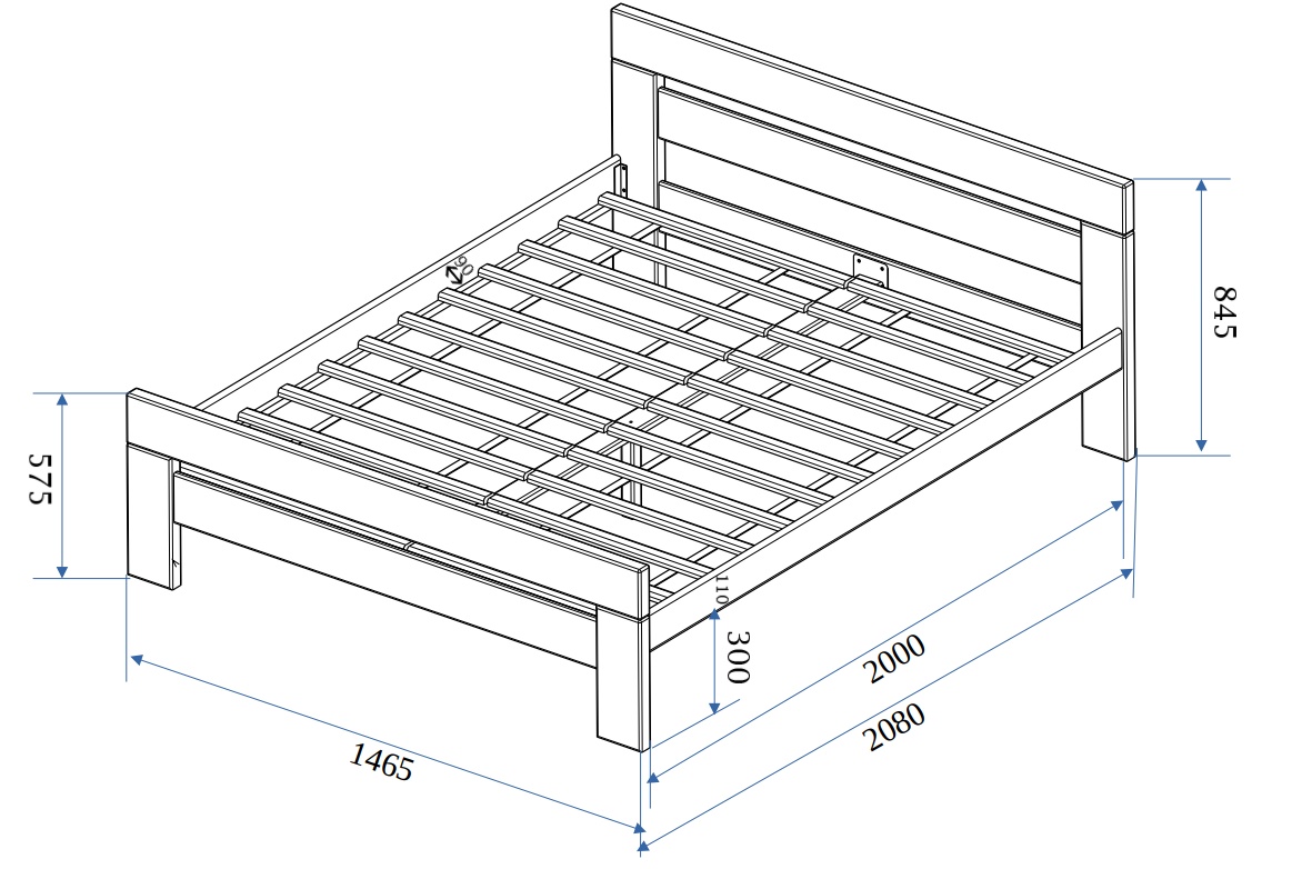 Postel Masterwood NEX 140 - masiv buk bílá