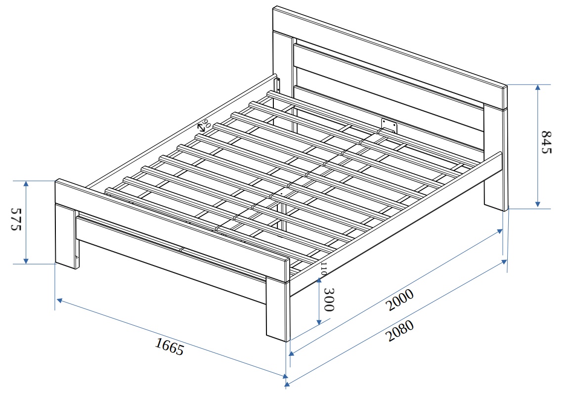 Postel Masterwood NEX 160 - masiv buk bílá