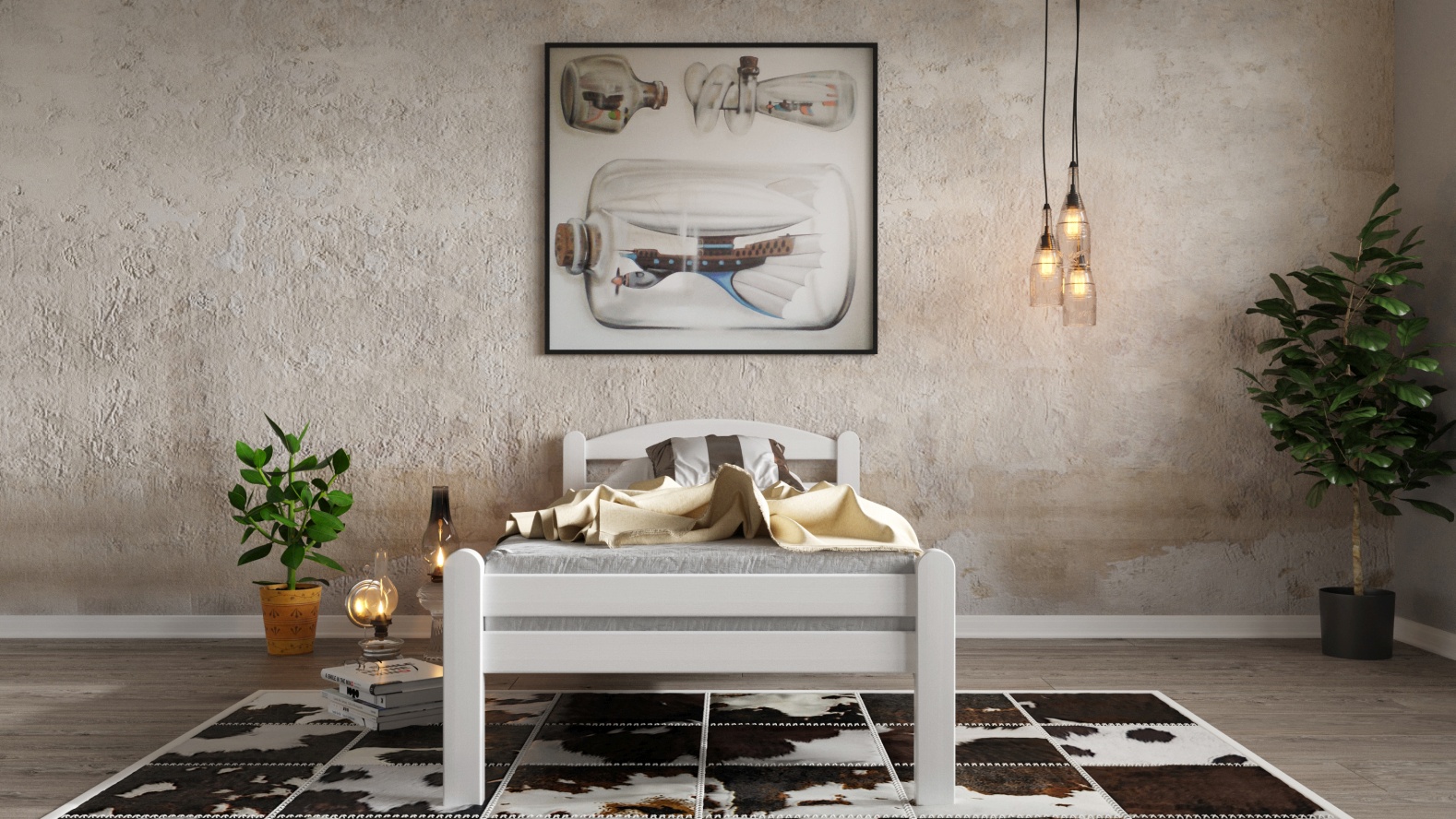 Postel Masterwood PINOKIO 90 - masiv buk bílá