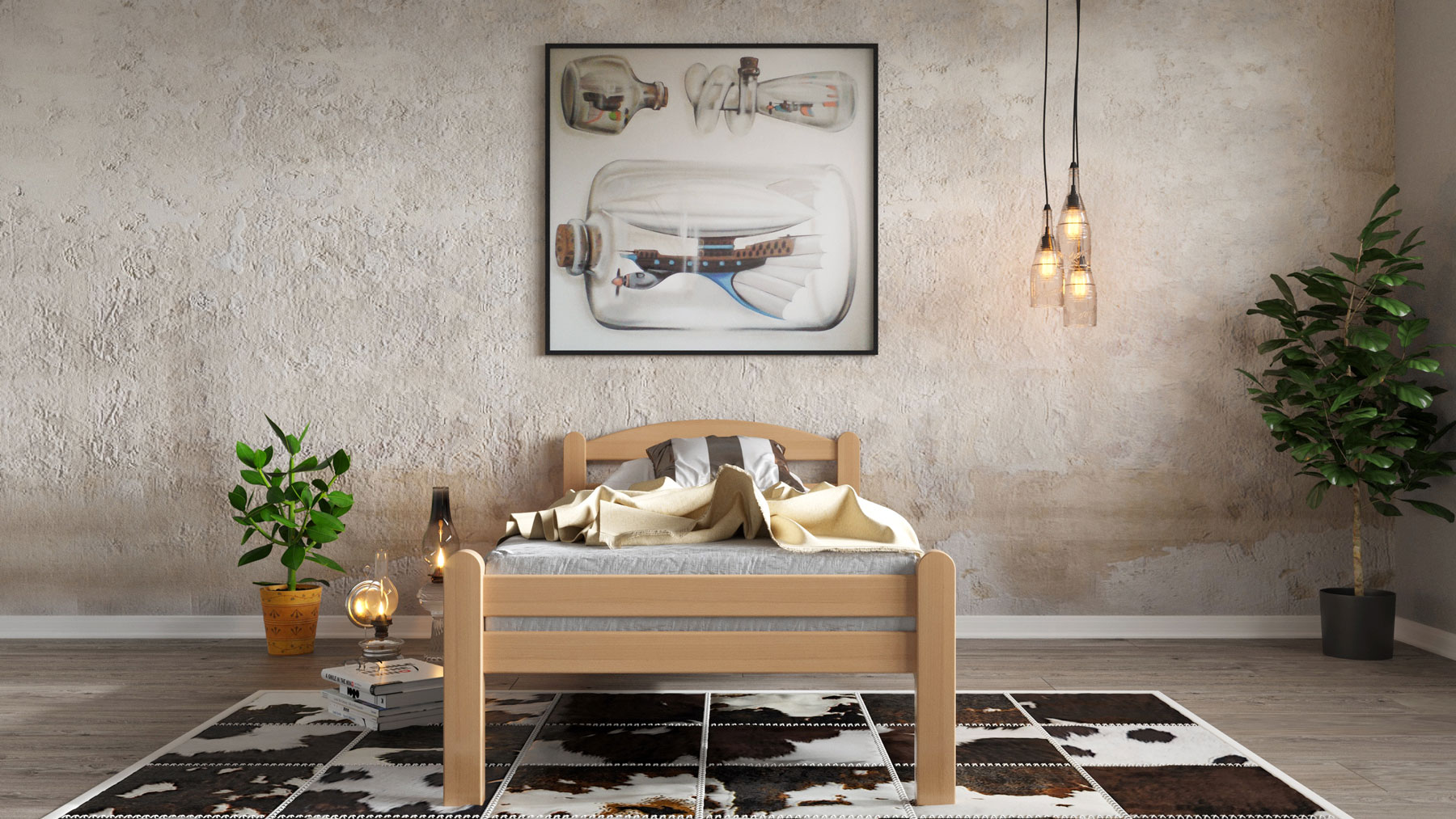 Postel Masterwood PINOKIO 90 - masiv buk přírodní